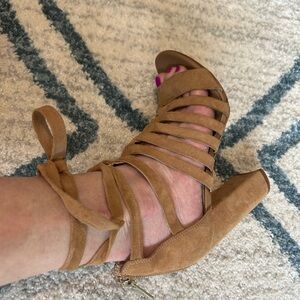 Women's Tan Strappy Heels